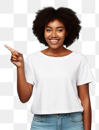 PNG Finger pointing at oneself t-shirt standing smile. AI generated Image by rawpixel.