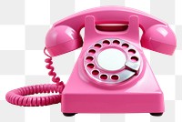 PNG Dial telephone pink electronics technology. AI generated Image by rawpixel.