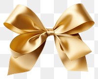 PNG Gold ribbon with bow white background celebration accessories. AI generated Image by rawpixel.