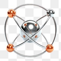 PNG Atom jewelry sphere white background. AI generated Image by rawpixel.
