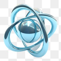 PNG Atom jewelry sphere blue. 