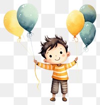 PNG  Birthday party portrait balloon cute. AI generated Image by rawpixel.
