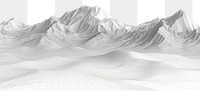 PNG  Terrain mountain drawing nature. AI generated Image by rawpixel.