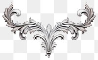 PNG Baroque pattern white background architecture. AI generated Image by rawpixel.