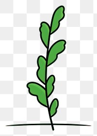 PNG Plant cartoon green leaf. AI generated Image by rawpixel.