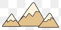 PNG Mountain mountain cartoon line. AI generated Image by rawpixel.