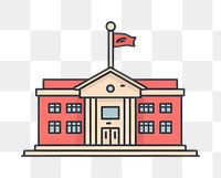 PNG School architecture building patriotism. AI generated Image by rawpixel.
