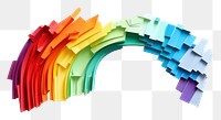 PNG  Rainbow paper art white background. AI generated Image by rawpixel.