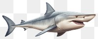 PNG Shark animal fish white background. AI generated Image by rawpixel.