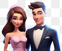 PNG Man and woman in prom night outfit cartoon adult togetherness. AI generated Image by rawpixel.