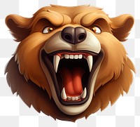 PNG Bear cartoon mammal white background. AI generated Image by rawpixel.