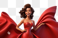 PNG Happy woman in prom dress cartoon adult celebration. AI generated Image by rawpixel.
