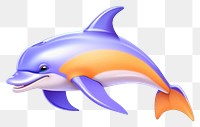 PNG Dolphin cartoon animal mammal. AI generated Image by rawpixel.