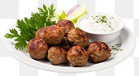 PNG Kofta food meatball plate. 