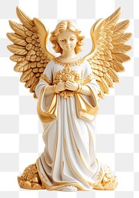 PNG Angel figurine gold representation. 