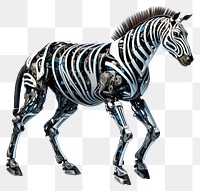PNG Cyborg zebra wildlife animal mammal. AI generated Image by rawpixel.