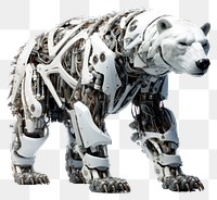 PNG Cyborg polar bear wildlife animal mammal. AI generated Image by rawpixel.