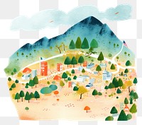 PNG Japan map painting outdoors nature. AI generated Image by rawpixel.
