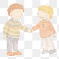 PNG Characters shaking hands art white background togetherness. AI generated Image by rawpixel.