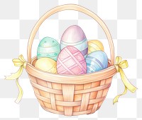 PNG Easter egg basket white background celebration container. AI generated Image by rawpixel.