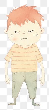 PNG Boy character angry drawing sketch white background. AI generated Image by rawpixel.