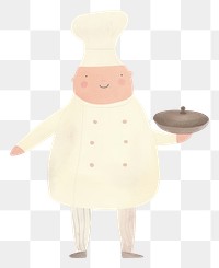 PNG Chef character holding food cook white background portrait. AI generated Image by rawpixel.