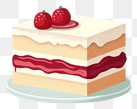 PNG  Cake raspberry dessert cream. AI generated Image by rawpixel.