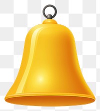 PNG  Yellow bell shape white background protection. AI generated Image by rawpixel.