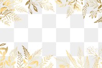 PNG Botanical leaf border frame backgrounds pattern texture. AI generated Image by rawpixel.