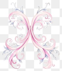 PNG Pink cancer ribbon pattern drawing calligraphy. AI generated Image by rawpixel.