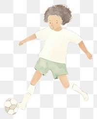 PNG Soccer athlete character football drawing sports. AI generated Image by rawpixel.