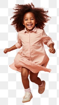 PNG  Little African American girl footwear portrait jumping. AI generated Image by rawpixel.