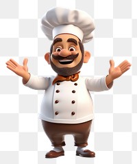 PNG  Chef white background celebration gesturing. AI generated Image by rawpixel.