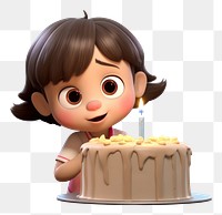 PNG Kid blowing cake birthday dessert food. AI generated Image by rawpixel.