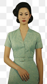 PNG Thai woman portrait fashion pattern. AI generated Image by rawpixel.
