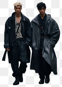 PNG Two thai young men jacket overcoat walking. AI generated Image by rawpixel.