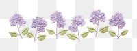 PNG Little Hydrangeas embroidery blossom pattern. AI generated Image by rawpixel.