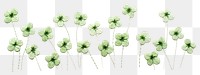 PNG Little Lucky clovers pattern backgrounds embroidery. AI generated Image by rawpixel.
