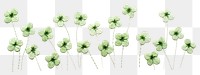 PNG Little Lucky clovers pattern backgrounds embroidery. 