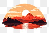 PNG Sunset mountain outdoors volcano. AI generated Image by rawpixel.