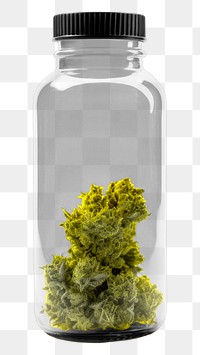 PNG Medical cannabis bottle jar white background. AI generated Image by rawpixel.