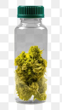 PNG Medical cannabis bottle plant herbs. AI generated Image by rawpixel.