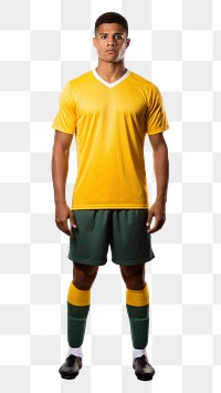PNG Soccer player standing t-shirt white background. AI generated Image by rawpixel.