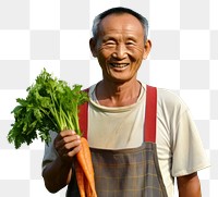 PNG Happy asian farmer portrait holding happy. 