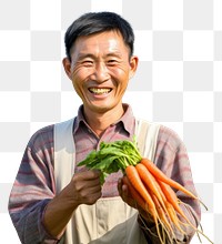 PNG Happy asian farmer outdoors portrait holding. 