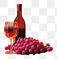PNG Wine bottle drink refreshment countryside. AI generated Image by rawpixel.