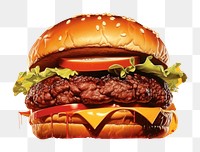 PNG Beef food advertisement hamburger. AI generated Image by rawpixel.