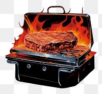 PNG Steak grilling cooking food. AI generated Image by rawpixel.