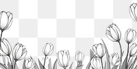 PNG  Tulips backgrounds drawing flower. AI generated Image by rawpixel.
