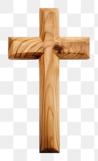 PNG Wooden cross crucifix symbol white background. AI generated Image by rawpixel.